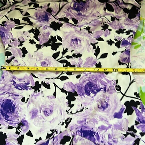 Naeem Khan Silk Mermaid Style Midi Floral Dress - 6 - Picture 9 of 15